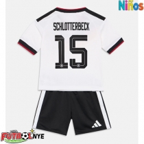 Camiseta Alemania Nico Schlotterbeck #15 Primera Equipación para niños Mundial 2026 manga corta (+ pantalones cortos)